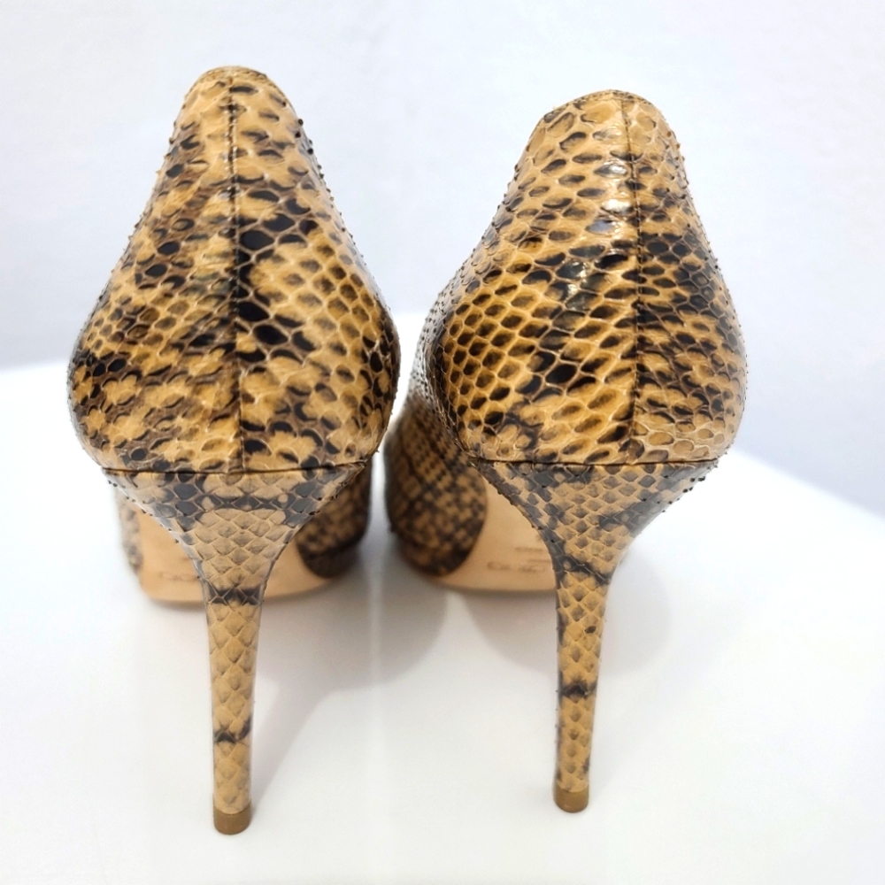 Jimmy Choo London Romy Snakeskin Platform Heels - Picture 6 of 14